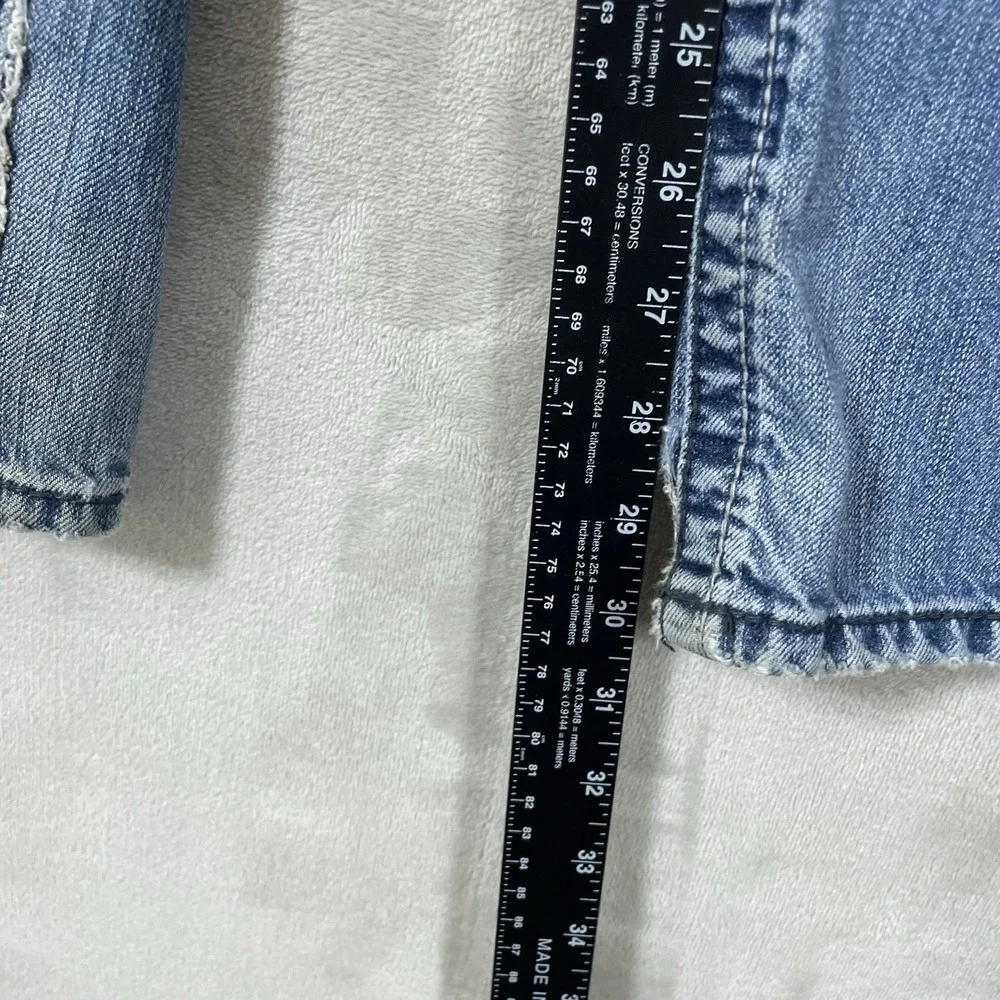 BKE Seth Jeans Mens 36x32 (fit 35x30) DISTRESSED Y2K Whisker Fade Worn-in